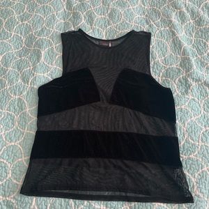 Mesh See Through Cut Out Shirt